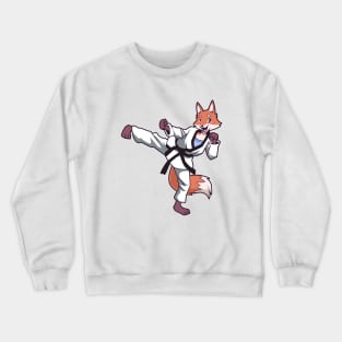 Cartoon fox does hapkido Crewneck Sweatshirt